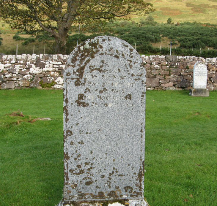 Photo of headstones/John Stewart died 1921 MI Applecross